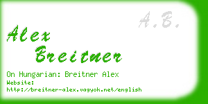 alex breitner business card